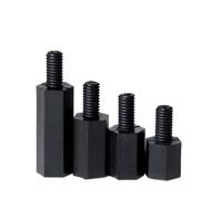 fengpeng Tornillos espaciadores de nailon cabeza hexagonal plástico M2 .5 M3 M4 una sola(10mm,M3-50pcs)