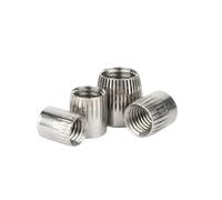 fengpeng Tuerca cónica de acero inoxidable 304 con expansión integrada, cabeza redonda, moleteada, 10/20/50 unidades(M6-10pcs)