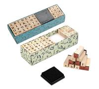 FENGQQKJ Juego de 80 sellos de letras, letras del alfabeto, números y símbolos con almohadilla de tinta, sellos de madera, letras para álbumes de recortes, manualidades, fabricación de tarjetas