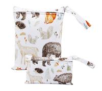 FENGQQKJ Wet Bag Bolsa de pañales Dry Bag Kindergarten Wetbag Feuchtbeutel Wet Dry Schwimmtasche Lässig Windeltasche Organizer Groß Klein Wasserdicht Windeltaschen Reutilizable für Unterwegs 2 Stück,