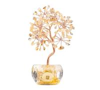 Fengs Shui - Árbol de cristal en maceta, árbol de dinero que atrae riqueza y energía positiva para la decoración del hogar y la oficina