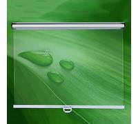 FENGSHOUU Persiana Enrollable plástico Transparente,Transparente Cortinas de Material de Pet de Calidad Alimentaria,Prueba de Polvo,para Gabinete Vitrina Supermercado,con Accesorios (W75xH150cm)