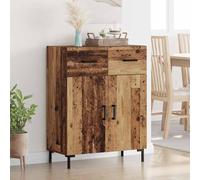 Fengshui Aparador de madera 69,5 x 34 x 90 cm moderno | Forma rectangular, asas en D, patas de hierro, gran espacio de almacenamiento, requiere montaje