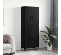 Fengshui Armario alto con aspecto de roble negro, 69,5 x 34 x 180 cm, material de madera