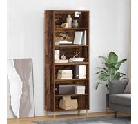 Fengshui Armario alto de madera 69,5 x 32,5 x 180 cm | Patas de poste resistentes, diseño rectangular, estantes espaciosos, se puede utilizar como separador de ambientes