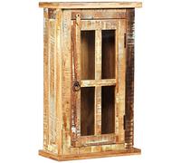 Fengshui Armario colgante de madera vieja 44 x 21 x 72 cm, armario de pared de madera maciza con compartimento grande, ideal para cocina y baño, estilo vintage, ya montado, no requiere montaje