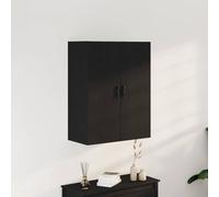 Fengshui Armario montado en la pared 69,5 x 34 x 180 cm, color negro roble | Tiradores de acero en forma de D para sala de estar y estudio montado en la pared
