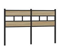 Fengshui Cabezal de repuesto de roble Sonoma 150 cm de hierro | Patas de metal resistente, diseño clásico, para cama y respaldo de lectura