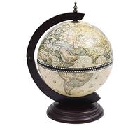 Fengshui Globo Minibar Botellero Madera de eucalipto Verde | Diseño de mapas náuticos del siglo XVII, frescos antiguos interiores, obras de arte para casa u oficina
