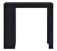 Fengshui Mesa alta con estante, color negro, 110 x 50 x 103 cm | Botellero de madera de 3 niveles, duradero, estable, ahorra espacio para apartamentos pequeños