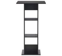 Fengshui Mesa de bar, color negro, 60 x 60 x 110 cm, madera | Duradero, estable, fácil de limpiar, compartimentos de almacenamiento debajo de la mesa, fácil montaje