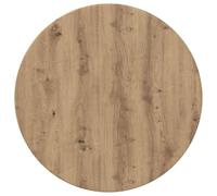 Fengshui Mesa redonda de madera de roble Artisan, 70 x 1,5 cm | Diseño minimalista, resistente a la intemperie, fácil de limpiar, para jardín y terraza