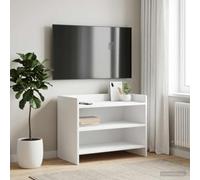 Fengshui Mueble para TV 60 x 33 x 47 cm, color blanco | Compartimentos espaciosos, forma rectangular, superficie fácil de limpiar, montaje en pareja