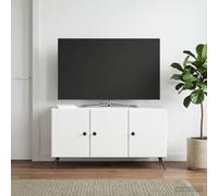 Fengshui Mueble para TV (madera, 99 x 34,5 x 50 cm), color blanco | Con cajones, gestión de cables, construcción estable, fácil montaje, diseño moderno