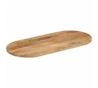 Fengshui Tablero de madera maciza de mango 100 x 40 x 3,8 cm, ovalado | Diseño rústico, fácil de limpiar, versátil y combinable con soportes