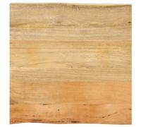 Fengshui Tablero de madera maciza de mango 40 x 40 x 3,8 cm | Borde natural, aspecto rústico, fácil de limpiar, se puede combinar de forma versátil