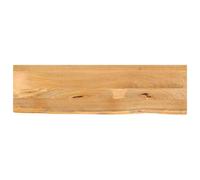 Fengshui Tablero de mesa con borde de árbol, 110 x 30 x 3,8 cm, madera | Borde natural rústico, muy combinable, fácil de limpiar, grano de madera único