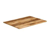 Fengshui Tablero de mesa con borde de árbol, 110 x 80 x 3,8 cm, mango rugoso, madera maciza