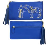 fengshuisale Cartera Tribute Horse Wealth 2026, Azul, 19*10.5cm/7.5*4.13in