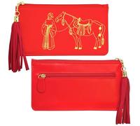 fengshuisale Cartera Tribute Horse Wealth 2026, Rojo, 19*10.5cm/7.5*4.13in