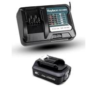 FengWings® Batería de Ion de Litio BL1021B de 12 V 2000 mAh con Cargador DC10WD para Makita 12 V CXT BL1015 BL1016 BL1021B BL1041B BL1020B BL1040B, Compatible con DF032D HP333D TD110D JV103D CL103D