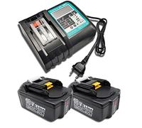 FengWings® Batería de repuesto para Makita de 18 V con cargador DC18RC BL1830 BL1850 BL1860 | BMR100 BMR102 DMR102 DMR105 DMR108 DMR110 BMR104 BMR103 5,0 Ah BL1850B DMR104 DMR105 DMR106
