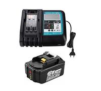FengWings® BL1850B Batería 18V 5000mAh con Cargador de 3A DC18RC, de Repuesto para Makita BL1830 BL1840 BL1850 BL1815B, para Makita DMR102 DMR105 DMR108 DUC353Z DUC302Z DLM380Z DLM431Z DUH5H5