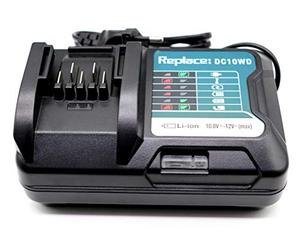 FengWings® Cargador DC10WD DC10SB DC10WC, Compatible con Makita 12V/10.8V Cargador BL1015 BL1016 BL1021B 197396-9 BL1041B 197406-2 Batería