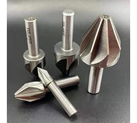 FENGXCUI 1 Uds 6mm-50mm HSS avellanador 6/8 Flauta 60 Grados Biselado Fresa Cortador Broca chaflán Herramienta de desbarbado Taladro de chaflán(32mm 60 Degrees)