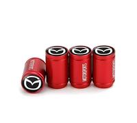 FENGXIONGHUAJI 4×Aluminio para Vástago de Válvula de Neumático para Mazda 3 Hatchback 2021-2025, Tapon de Rueda de Coche con Sello, Resistente A La Corrosión
