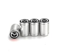 FENGXIONGHUAJI 4×Aluminio para Vástago de Válvula de Neumático para Mazda 6 2021, Tapon de Rueda de Coche con Sello, Resistente A La Corrosión