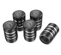 FENGXIONGHUAJI 5×Aluminio para Vástago de Válvula de Neumático para Peugeot 2008, Tapon de Rueda de Coche con Sello, Resistente A La Corrosión