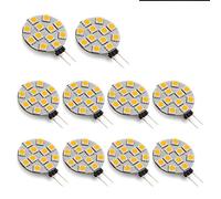 Fengyan Bombillas domésticas Bombilla LED de luz lateral, G4 12V DC 2W, 180 lúmenes, regulable, LED G4 12 SMD 5050, equivalente a una bombilla halógena de 20W, ángulo de haz de 120 °, 10 pactos Ilumi