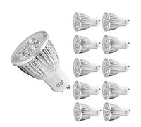 fengyan Casa bombillas 24v Lámpara 10pcs Iluminación for el hogar Bombillas LED GU10 bombillas de 12 a 24 voltios proyector de 5W super brillante de alta potencia de la cáscara de aluminio 12v Familia
