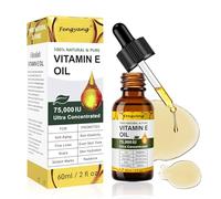 Fengyang® Aceite De Vitamina E líquido, 75.000 UI De Aceite Puro De Vitamina E, Reduzca Las Líneas Finas Y Las Cicatrices, para La Piel, El Rostro, El Crecimiento Del Cabello