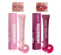 Fengyang® Bálsamo Labial Con Color, Aceite Hidratante Para Labios, Brillo De Labios De Larga Duración, Lápiz Labial Líquido Brillante Transparente Hidratante（2Pcs）