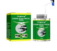 Fengyang Cinta Aislante Líquida Negra, Cinta Aislante, Sellador de Cables Eléctricos, Impermeable, para Reparación de Cables Eléctricos y de Datos (Negro, Mediano)