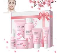 Fengyang® Set De Cuidado De La Piel Sakura, Kit Hidratante Para El Cuidado De La Piel, Herramienta Para El Cuidado Del Rostro, Kit De Cuidado De La Piel Con Efecto Hidratante (6pcs)