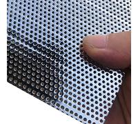 FengYoo Chapa perforada de acero inoxidable, rejilla perforada de 1,5 mm, grosor de 1,1 mm, 500 mm x 250 mm, chapa perforada