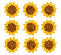 FengYour Artificiales Girasol Crochet Decoración de Girasoles Flores Artificiales Decoracion para Mesa Flor Artificial para Mujeres Hombres Hogar y Oficina