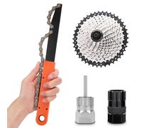 Fengzio Kit Látigo de Cadena Bicicleta, Extractor Cassette y Piñones | Látigo de cadena y extractor de cassette para bicicleta, práctico para desmontar piñones y mantener la transmisión
