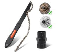 Fengzio Kit Látigo de Cadena, Extractor Cassette y Rueda Libre 2 en 1 | Látigo de cadena con extractor 2 en 1 para cassette y rueda libre, práctico para desmontar piñones 5-12 y mantenimiento