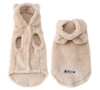 Fenhaodian Ropa de otoño e Invierno para Perros pequeños y medianos, Abrigo cálido con Orejas de Conejo de Peluche, Bonito y Suave Disfraz de Cachorro, Gato Sphynx y Chihuahua.