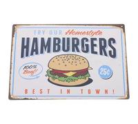 Fenical mejor en la ciudad hamburguesas Retro Vintage Tin Sign Póster decorativo de estilo Pub Bar decoración