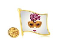 Feninity Head Happy Carnival Of Venice - Pin de solapa de metal dorado