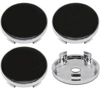 FENIQG 4pcs Coche Tapas Centrales De Llanta para Citroen C1 2005-2022, Impermeable Prueba Polvo Tapacubos Llantas Centrales Auto Decorativa Accesorios,Black