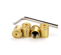 FENIQG Pack de 4 Tapones de Válvula Antirrobo para Audi TT Coupe 8S (Mk3) 2014-2023 Tapas de Neumático en Aleación con Junta de Goma y Llave de Bloqueo,Copper