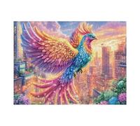 Fénix arcoíris Puzzles 500 Piezas Obra De Arte Decorativa Premium Surge Haze Cosmos Rompecabezas Familiar para Adultos DIY Creativo Aliviar Estrés Portátil 500 PCS