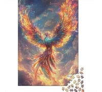 Fénix Ardiente Cielo Fantástico Puzzle de 1000 Piezas Papel Puzzle para Adultos Relajación Enfoque Decoración Regalo Diversión Familiar 38x26cm/1000pcs
