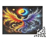 Fénix ardiente Universo fantástico Puzzle de 1000 Piezas Papel para Adultos Cielo Nocturno Juego de Puzzle 1000 Piezas Relajación Familia Regalo Decoración Concentración 52x38cm/1000pcs